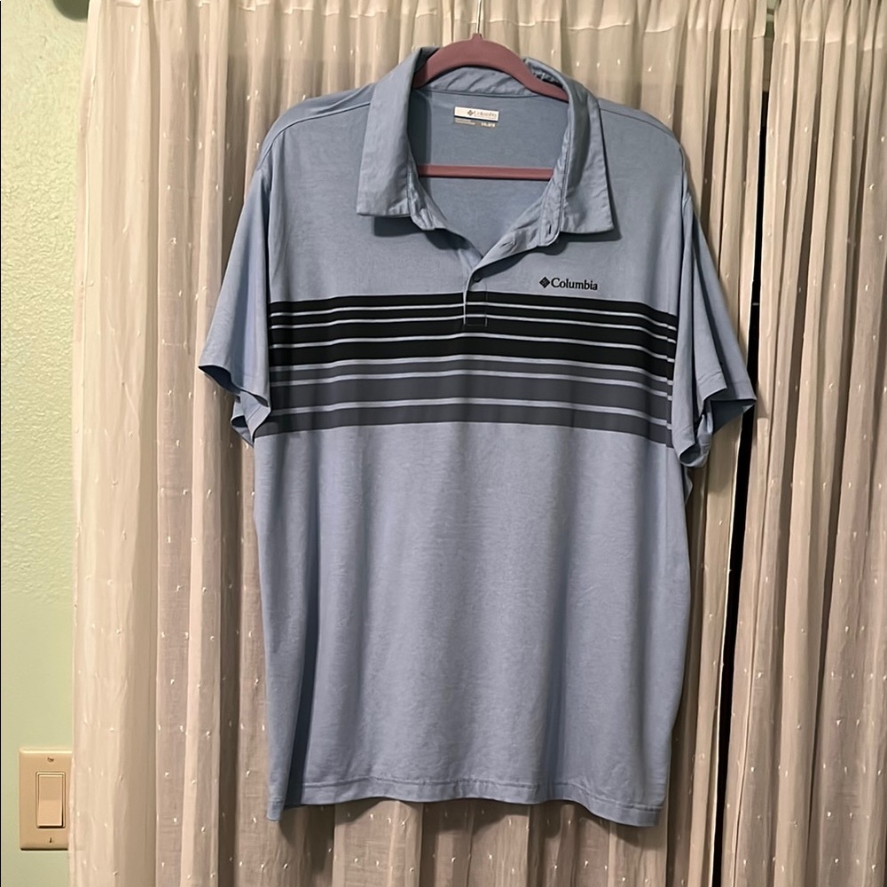Columbia Men's Blue Polo Shirt Size XXL